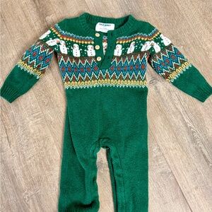 Old Navy Festive Green Baby Sweater